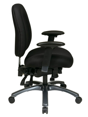 OSP Home Furnishings Multi-function Mid Back Office Chair with Lumbar Support and Titanium Rolling Base 8512-231