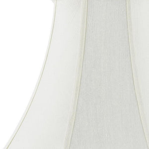 HomeRoots Eggshell Linen Bell Lamp Shade - Elegant Piped Design for Warm Illumination & Timeless Decor Appeal 654725