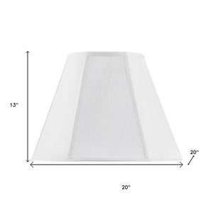 HomeRoots White Linen Empire Lamp Shade - Classic Piped Trim for Elegant Lighting in Any Home Décor Space 654736