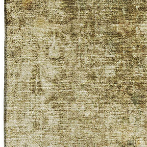 HomeRoots 10' X 14' Brown and Beige Washable Area Rug – Durable, Stain-Resistant, UV Protected for Modern Homes 654754