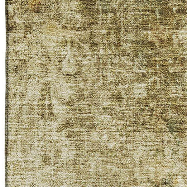 HomeRoots 10' X 14' Brown and Beige Washable Area Rug – Durable, Stain-Resistant, UV Protected for Modern Homes 654754