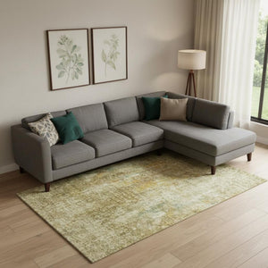 HomeRoots 10' X 14' Brown and Beige Washable Area Rug – Durable, Stain-Resistant, UV Protected for Modern Homes 654754