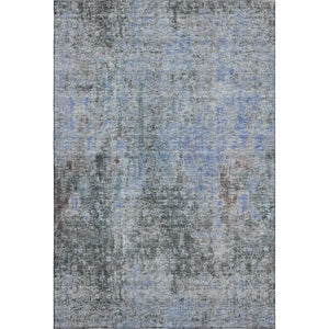 HomeRoots 10' Gray and Blue Abstract Washable Area Rug - Stylish, Durable, UV Protected for Modern Spaces 654760