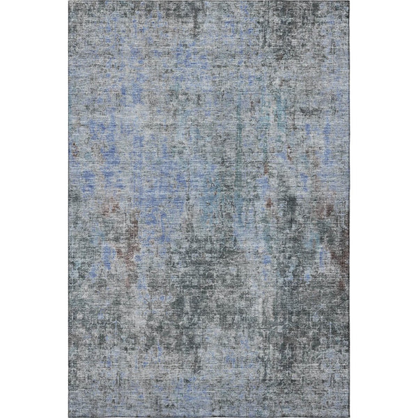 HomeRoots 10' Gray and Blue Abstract Washable Area Rug - Stylish, Durable, UV Protected for Modern Spaces 654760