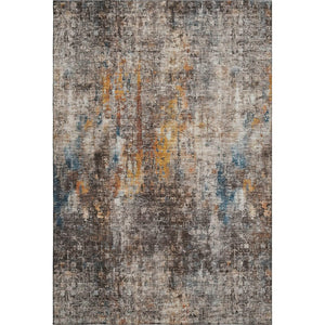 HomeRoots 5' X 8' Washable Taupe and Beige Abstract Area Rug with UV Protection for Modern Living Spaces 654774