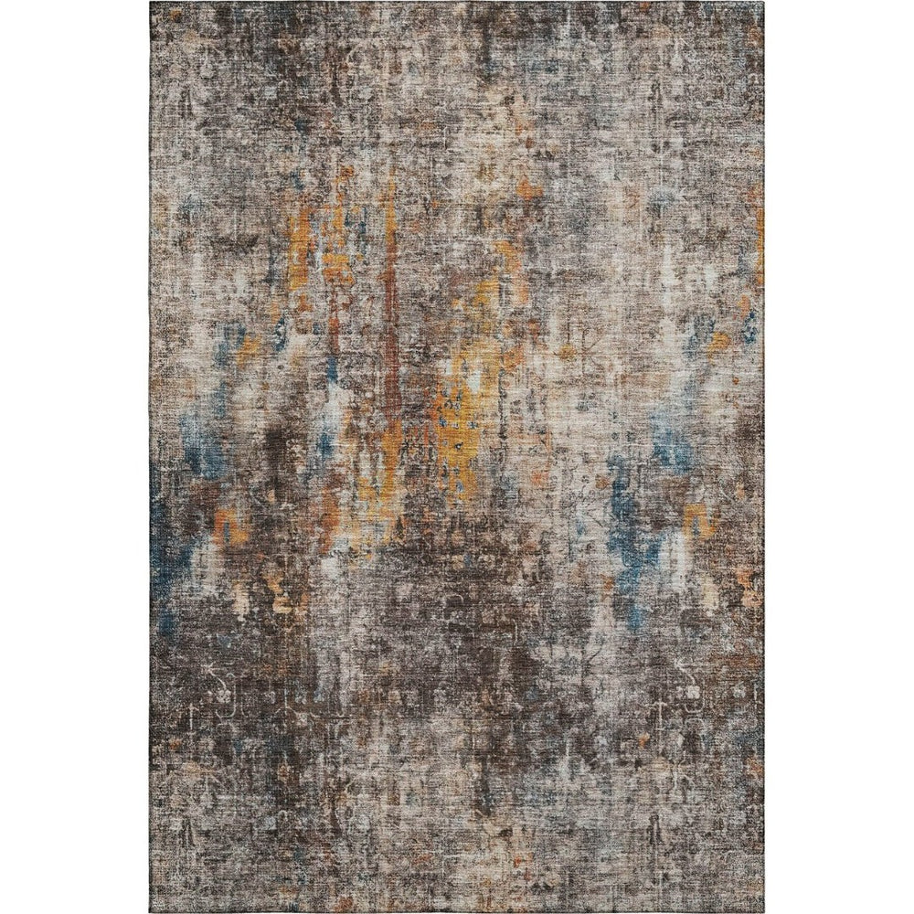 HomeRoots 8' X 10' Washable Taupe & Beige Abstract Area Rug with UV Protection for Stylish, Busy Homes 654776
