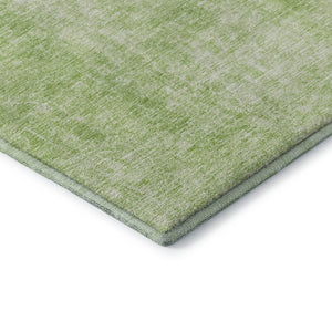 HomeRoots 8' X 10' Artichoke Green Abstract Area Rug - Washable, UV-Protected, Stain-Resistant for Family Spaces 654782