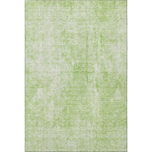 HomeRoots 8' X 10' Artichoke Green Abstract Area Rug - Washable, UV-Protected, Stain-Resistant for Family Spaces 654782