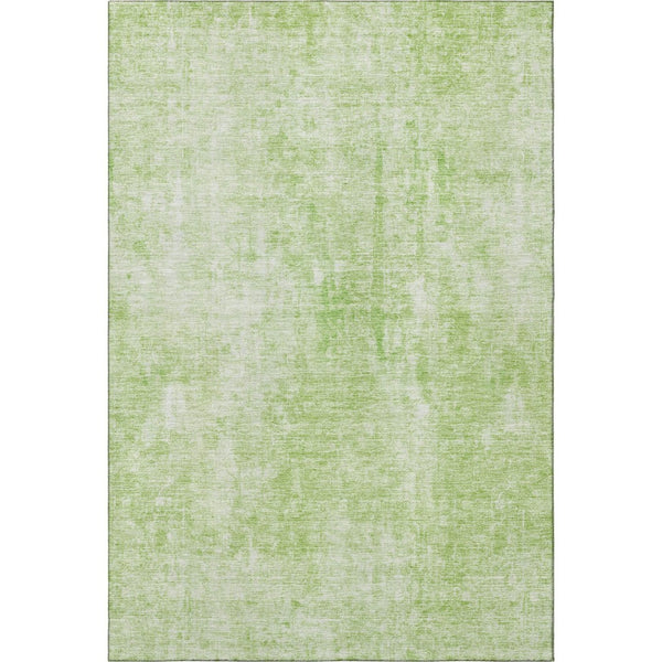 HomeRoots 8' X 10' Artichoke Green Abstract Area Rug - Washable, UV-Protected, Stain-Resistant for Family Spaces 654782