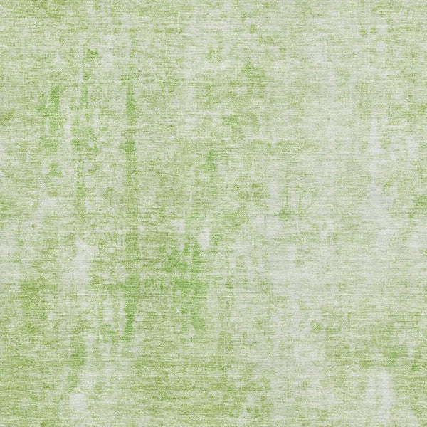HomeRoots 10' Artichoke Green & Ivory Abstract Washable Area Rug - Durable, UV-Protected, Perfect for Busy Homes 654784
