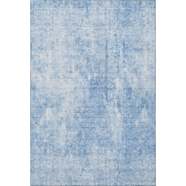 HomeRoots 8' X 10' Durable Blue and Ivory Abstract Area Rug – Washable, UV-Protected, Perfect for Kids & Pets! 654788