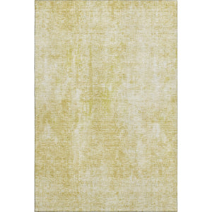 HomeRoots 5' X 8' Gold And Ivory Abstract Area Rug - Washable, Stain-Resistant, UV-Protected for Modern Homes 654792