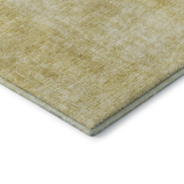 HomeRoots 5' X 8' Gold And Ivory Abstract Area Rug - Washable, Stain-Resistant, UV-Protected for Modern Homes 654792