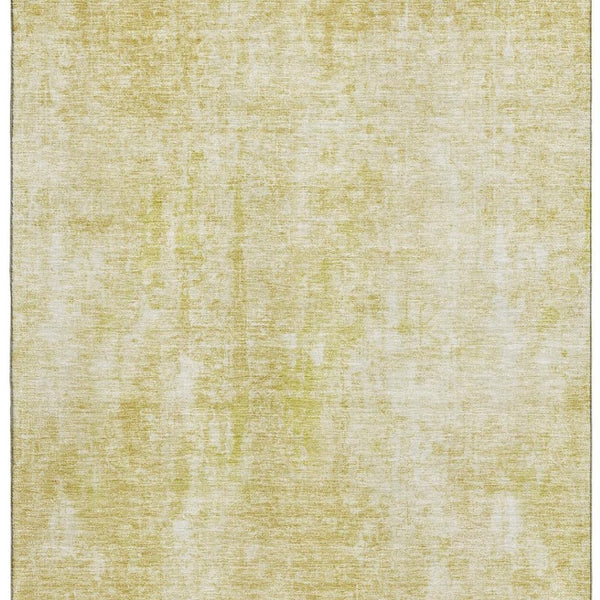HomeRoots 5' X 8' Gold And Ivory Abstract Area Rug - Washable, Stain-Resistant, UV-Protected for Modern Homes 654792