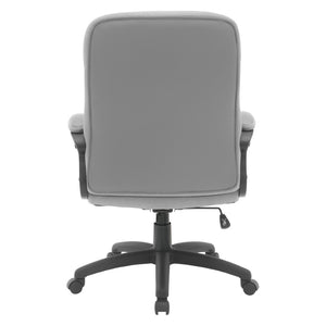 OSP Home Furnishings Faux Leather Executive Office Chair with Lumbar Support and Ergonomic Padded Seat FL13785-U21