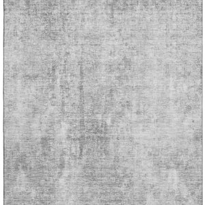 HomeRoots 10' Abstract Gray and Ivory Washable Area Rug with UV Protection for High-Traffic Homes & Kids 654802