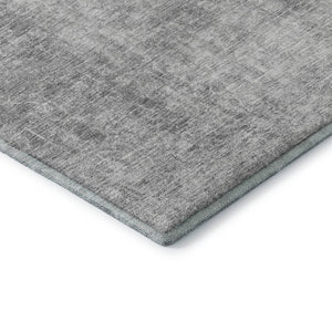 HomeRoots 10' Abstract Gray and Ivory Washable Area Rug with UV Protection for High-Traffic Homes & Kids 654802
