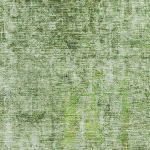 HomeRoots 8' X 10' Olive Green Abstract Area Rug – Washable, UV-Protected, Durable for High Traffic Homes! 654806