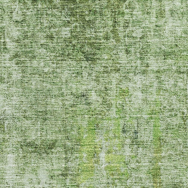 HomeRoots 8' X 10' Olive Green Abstract Area Rug – Washable, UV-Protected, Durable for High Traffic Homes! 654806