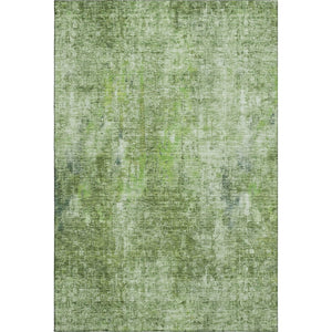 HomeRoots 9' X 12' Olive Green Abstract Washable Area Rug - Durable, UV-Protected, Modern Design for Every Space 654807