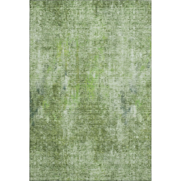 HomeRoots 10' Modern Olive Green & Ivory Abstract Washable Area Rug - UV Protected, Stain Resistant & Durable! 654808
