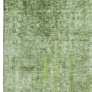 HomeRoots 10' Modern Olive Green & Ivory Abstract Washable Area Rug - UV Protected, Stain Resistant & Durable! 654808