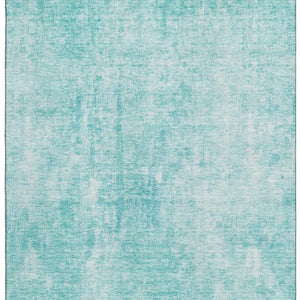 HomeRoots 8' X 10' Teal And Ivory Abstract Area Rug – Washable, UV-Protected, Stylish & Durable for Any Room! 654812