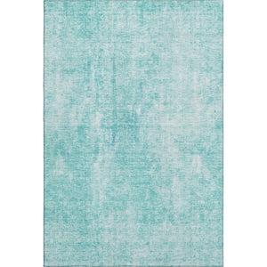 HomeRoots 9' X 12' Teal and Ivory Abstract Area Rug – Washable, Durable, UV-Protected for Busy Homes & Style 654813