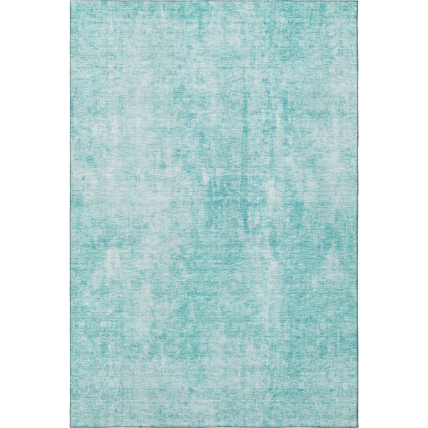 HomeRoots 9' X 12' Teal and Ivory Abstract Area Rug – Washable, Durable, UV-Protected for Busy Homes & Style 654813