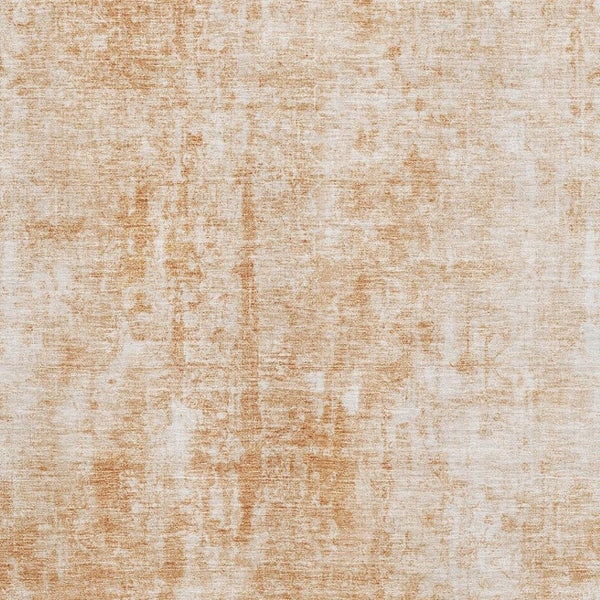 HomeRoots 8' X 10' Terra Cotta & Ivory Abstract Area Rug - Washable, UV Protected, Stain Resistant & Soft Feel 654818
