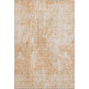 HomeRoots 8' X 10' Terra Cotta & Ivory Abstract Area Rug - Washable, UV Protected, Stain Resistant & Soft Feel 654818