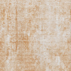 HomeRoots 8' X 10' Terra Cotta & Ivory Abstract Area Rug - Washable, UV Protected, Stain Resistant & Soft Feel 654818