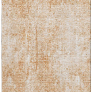HomeRoots 10' Terra Cotta & Ivory Abstract Washable Area Rug - UV Protected, Durable & Stylish for Homes 654820