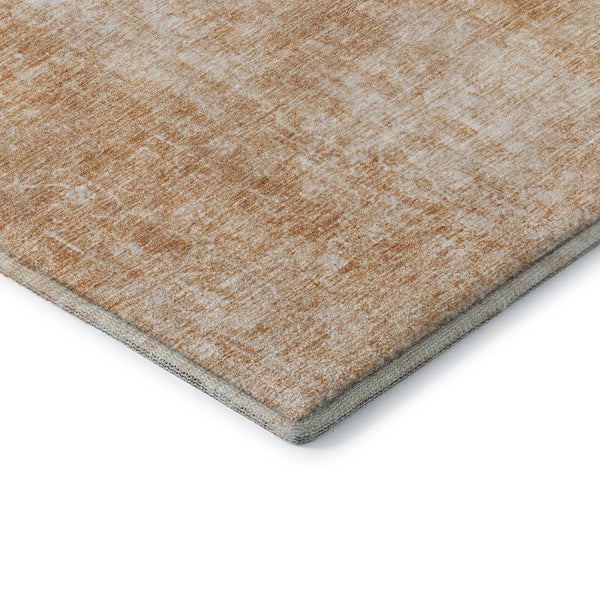 HomeRoots 10' Terra Cotta & Ivory Abstract Washable Area Rug - UV Protected, Durable & Stylish for Homes 654820