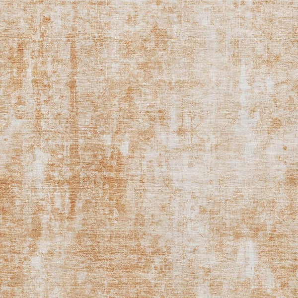 HomeRoots 10' Terra Cotta & Ivory Abstract Washable Area Rug - UV Protected, Durable & Stylish for Homes 654820