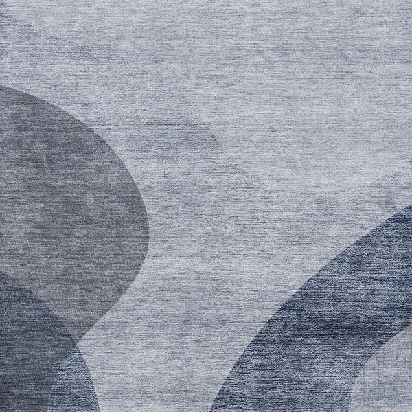 HomeRoots 9' X 12' Blue and Ivory Geometric Area Rug - Stylish, Washable, UV Resistant for High-Traffic Spaces 654831