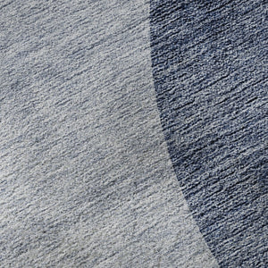 HomeRoots 10' X 14' Blue And Ivory Geometric Area Rug – Durable, Washable, UV Protected for Modern Spaces 654832
