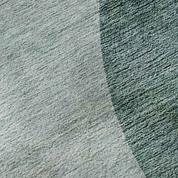 HomeRoots 9' X 12' Geometric Green and Gray Washable Area Rug with UV Protection - Stylish & Durable Design 654837