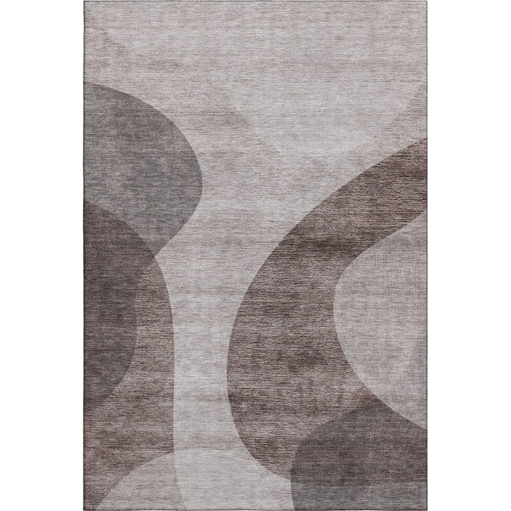 HomeRoots 10' X 14' Coffee and Taupe Geometric Area Rug – Washable, UV Protected, Perfect for High-Traffic Homes! 654844