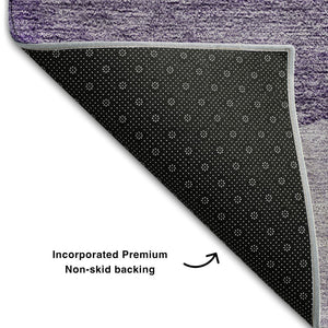HomeRoots 8' X 10' Purple & Ivory Geometric Washable Area Rug - Durable, UV-Protected for High Traffic Spaces 654848
