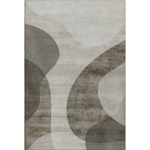 HomeRoots 10' X 14' Taupe & Beige Geometric Area Rug - Washable, UV Protected, Ideal for Family Living Spaces 654856