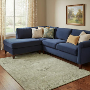 HomeRoots 9' X 12' Beige and Brown Oriental Area Rug - Stylish, Washable, UV Protected, Stain Resistant Design 654867