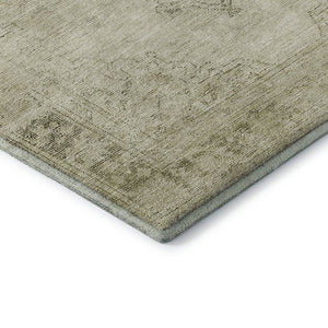 HomeRoots 9' X 12' Beige and Brown Oriental Area Rug - Stylish, Washable, UV Protected, Stain Resistant Design 654867