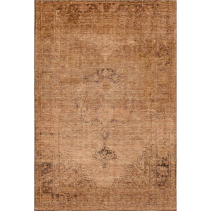 HomeRoots 5' X 8' Washable Copper & Brown Oriental Area Rug with UV Protection – Durable, Stain Resistant Design! 654876