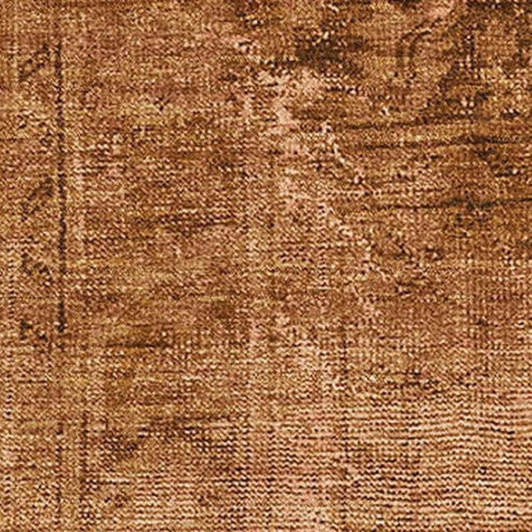 HomeRoots 9' X 12' Copper and Brown Oriental Washable Area Rug – Stain Resistant, UV Protected & Stylish 654879