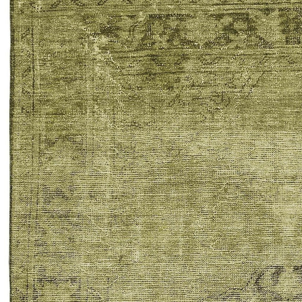 HomeRoots 8' X 10' Khaki & Taupe Oriental Washable Area Rug - Durable, UV-Protected, Perfect for High-Traffic Spaces! 654896