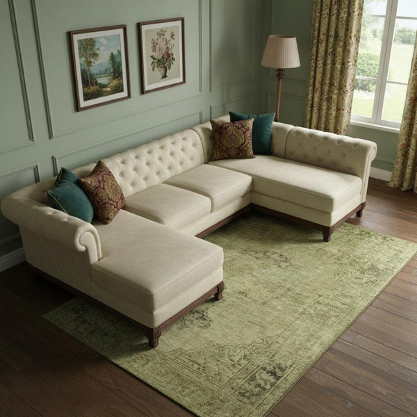 HomeRoots 9' X 12' Khaki & Taupe Washable Oriental Area Rug with UV Protection - Durable, Stylish & Easy Care! 654897