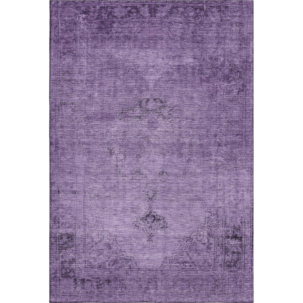 HomeRoots 5' X 8' Purple And Ivory Oriental Area Rug – Stain Resistant, UV Protected, Durable for Homes with Kids & Pets 654900