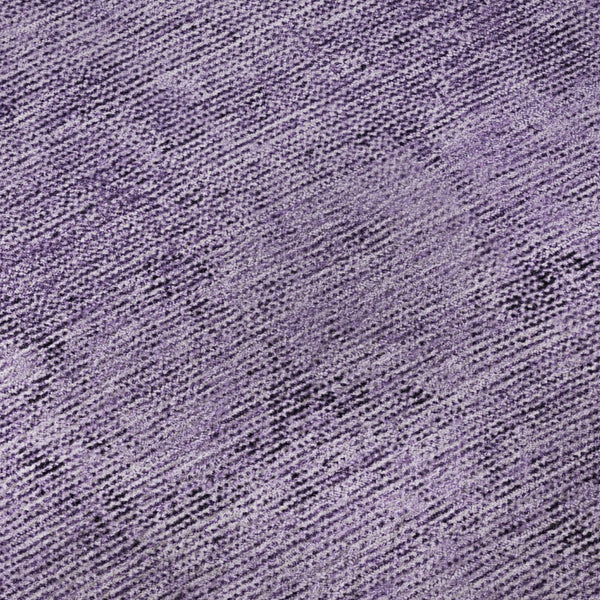 HomeRoots 8' Purple and Ivory Oriental Round Rug - Washable, UV Protected, Stain Resistant for Easy Care! 654901