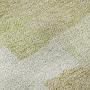 HomeRoots 10' Beige and Ivory Geometric Washable Area Rug - UV Protected, Stain Resistant, Perfect for Living Spaces 654916
